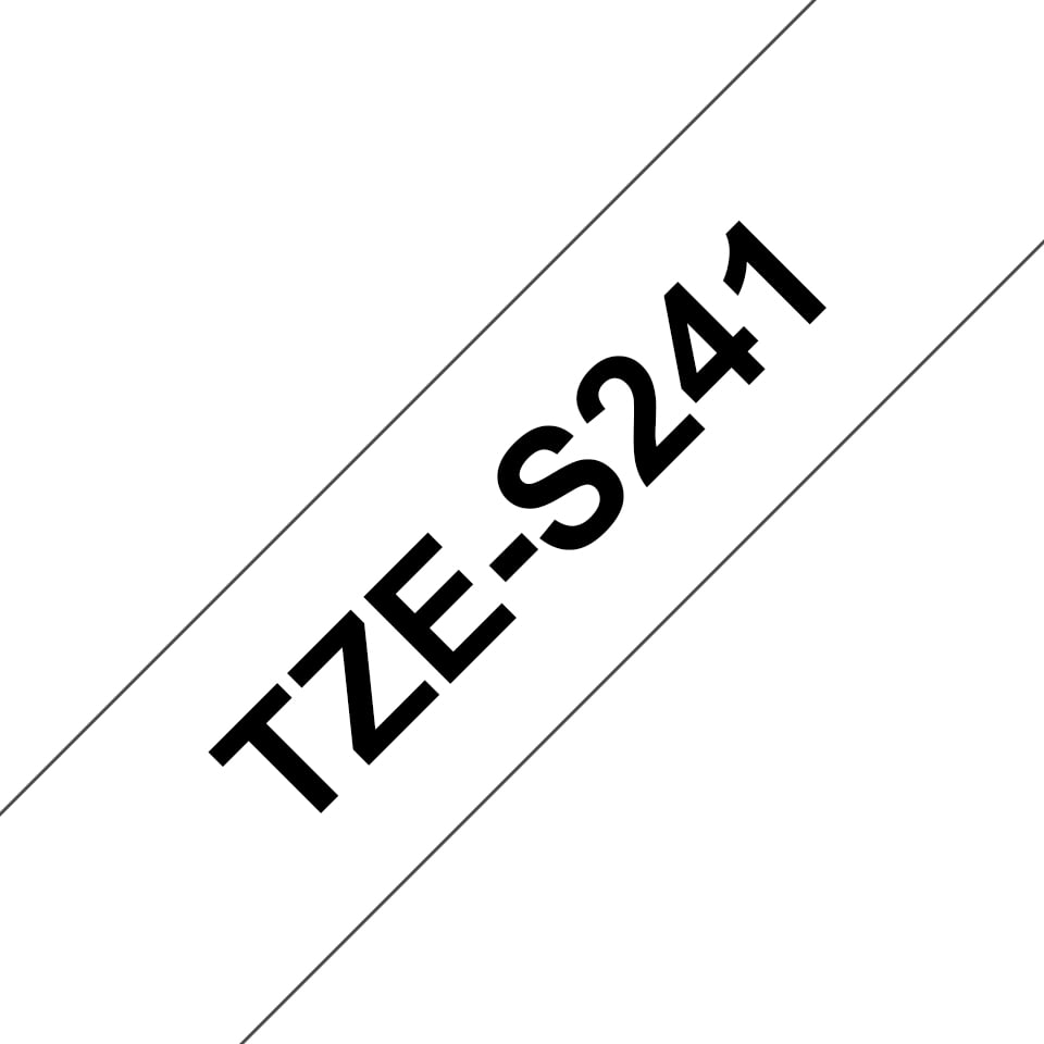 Brother TZE-S241 labelprinter-tape Zwart op wit TZ - Afbeelding 2