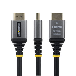 StarTech.com 30cm Gecertificeerde Ultra High Speed HDMI Kabel, 8K 60Hz/4K 120Hz, HDMI 2.1, HDR10+/eARC, 48Gbps, 8K HDMI, Monitor/TV/Display, flexibele TPE-mantel - Afbeelding 4