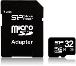 Silicon Power Micro SDHC incl. SD Adapter 32GB Class 10