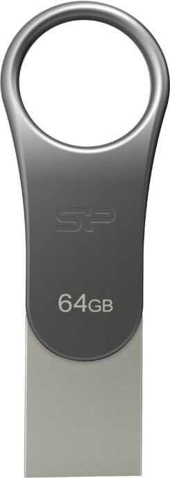 Silicon Power C80 Dual USB Pendrive Mobile 64GB USB-C Grey