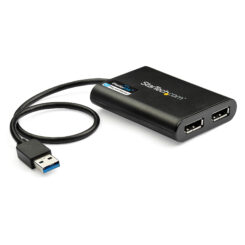 StarTech.com USB 3.0 naar Dual DisplayPort Adapter, 4K 60Hz, DisplayLink-gecertificeerd, USB naar Dual DP Display Adapter, Dual DisplayPort Adapter voor Mac & Windows