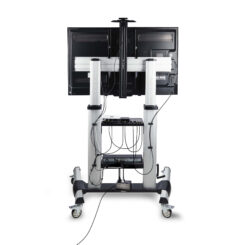 StarTech.com Verrijdbare TV Standaard op Wielen voor 60-100inch Flat Screens tot 100kg, In Hoogte Verstelbaar via Krukas, Mobiele Televisie Standaard/Trolley - Afbeelding 5