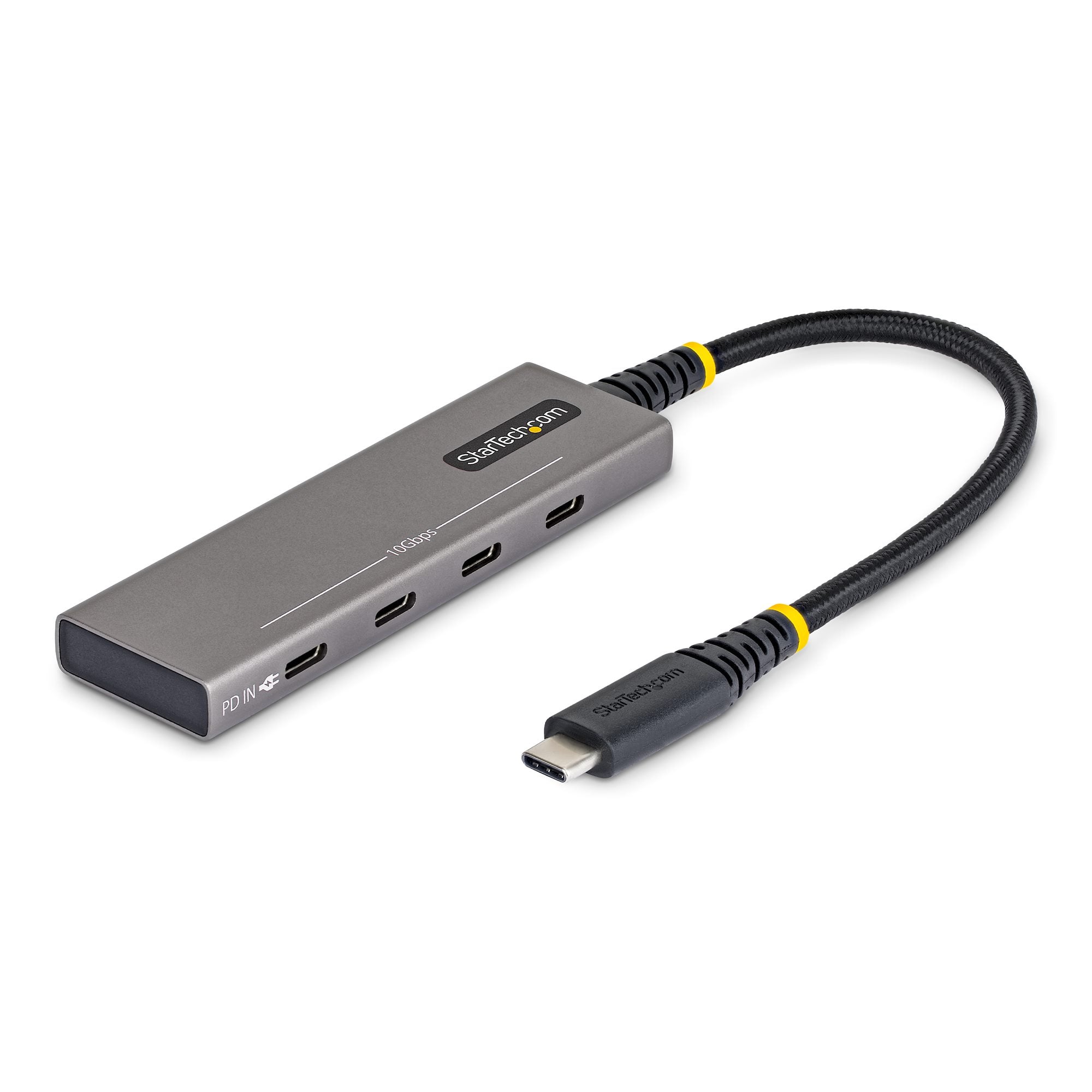 StarTech.com 4 Port USB-C Hub, 10Gbps, 100W PD Charging, 4x USB-C Poorten, Overstroombeveiliging, PCR Aluminium, Voor MacBook/Dell/ThinkPad/HP/iPad/Tablet - Afbeelding 2
