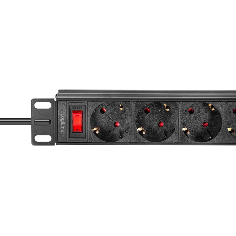 LogiLink PDU4B01 energiedistributie 4 AC-uitgang(en) 1U Zwart - Afbeelding 5