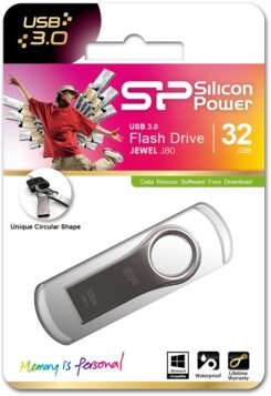 Silicon Power J80 Jewel USB Pendrive 32GB USB 3.0 Titanium - Afbeelding 4