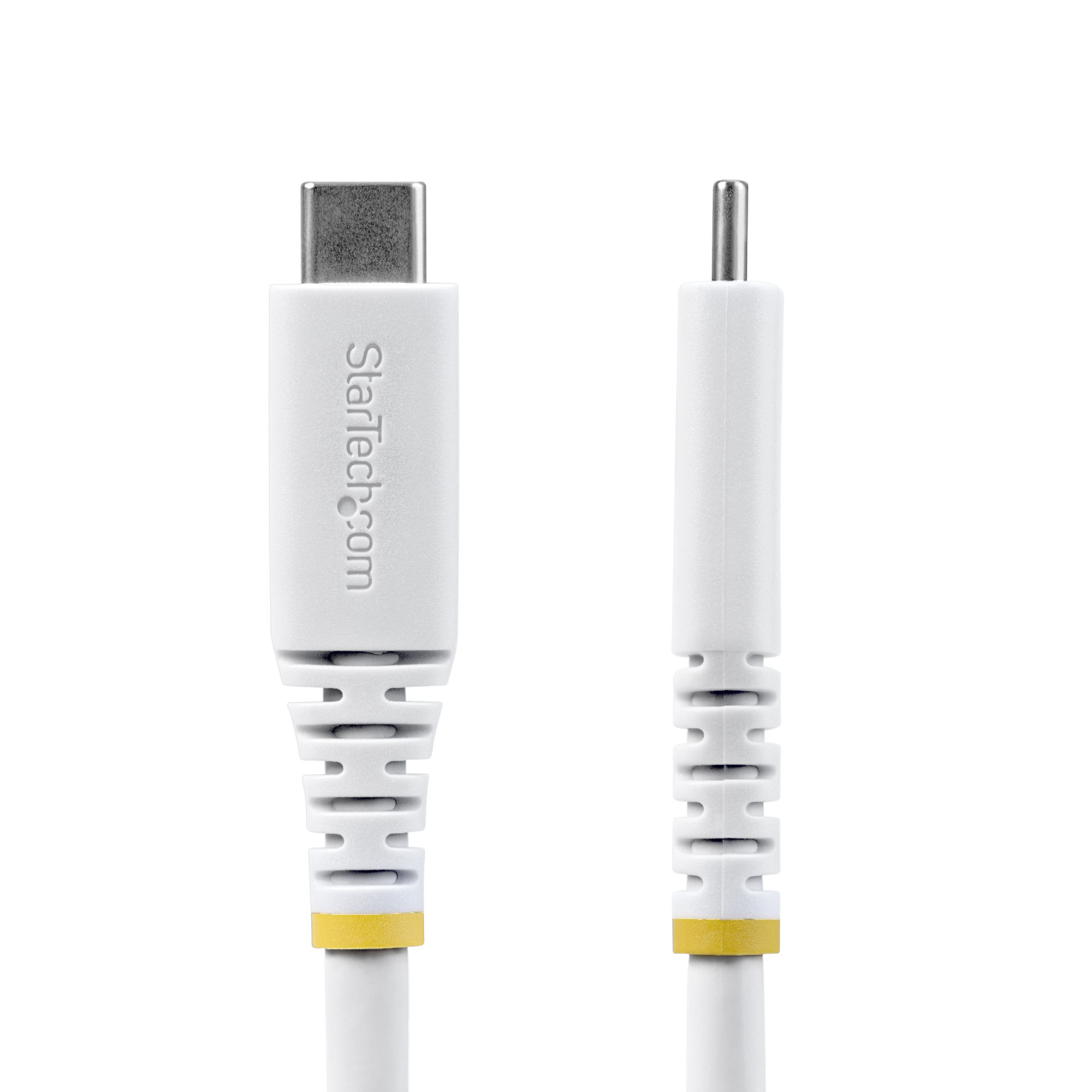 StarTech.com 2m USB4 Kabel, 20Gbps, USB-IF Gecertificeerde USB-C Kabel, 240W PD EPR, 4K 120Hz DP 2.1, TPE Mantel, USB Type-C Kabel, Wit - Afbeelding 3