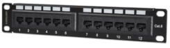 Intellinet Patchpaneel, Cat6, 10", UTP, 1U, 12-poorts, zwart