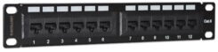 Intellinet Patchpaneel, Cat6, 10", UTP, 1U, 12-poorts, zwart - Afbeelding 3