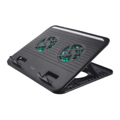 Trust Cyclone Laptop Cooling Stand - Laptopkoeler – 2 ventilatoren – Verstelbare hoek – Zwart