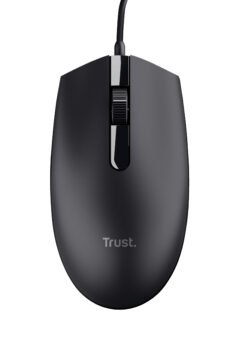 Trust Basi Bedrade Muis - Ambidextere muis – 3 knoppen – 1200 DPI – Zwart - Afbeelding 3