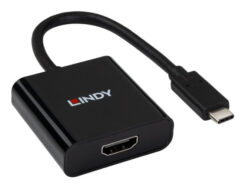 Lindy 43438 video kabel adapter 0,15 m USB Type-C HDMI Zwart - Afbeelding 4