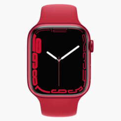 Forza Refurbished Apple Watch Series 7 45 mm Aluminium rood wifi met rood sportbandje - zichtbaar gebruikt
