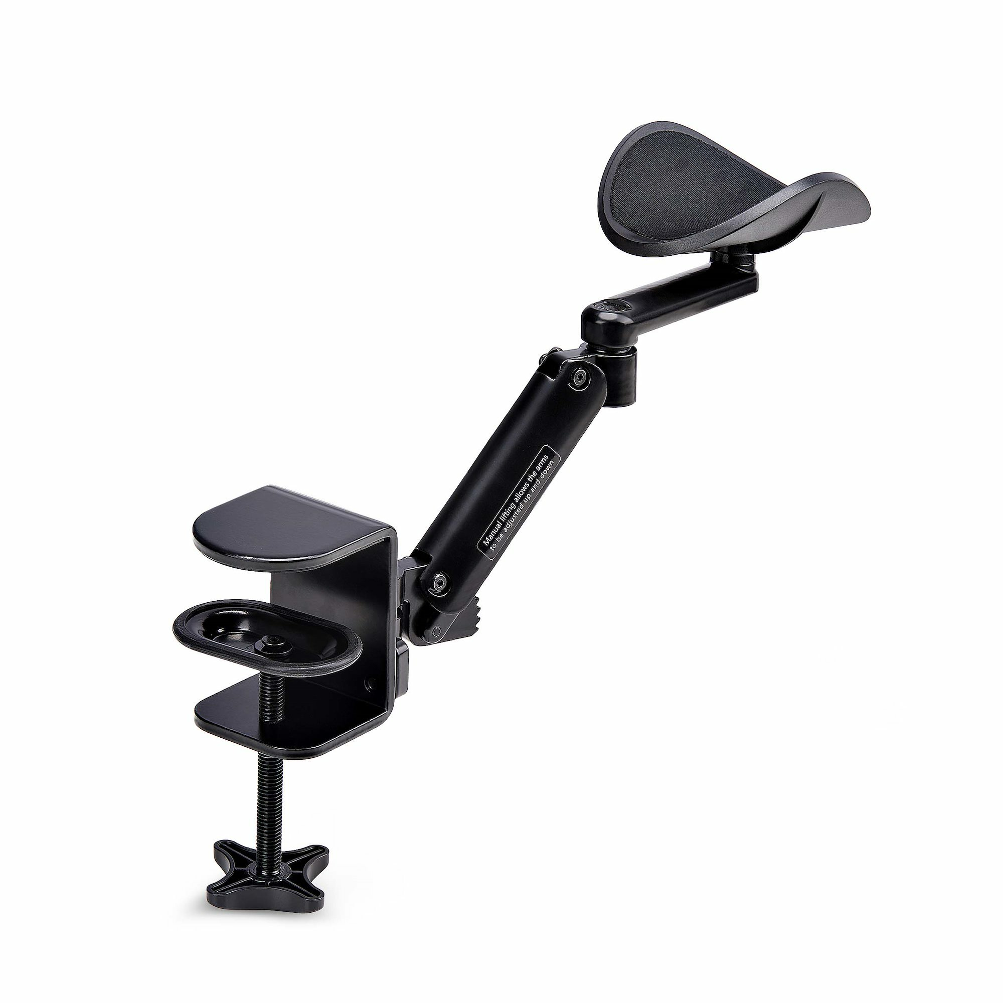 StarTech.com Verstelbare Armsteun voor Bureau, Ergonomische Arm/Elleboogsteun, 360-graden Rotatie, Kleminstallatie zonder Boren, Zwart - Afbeelding 3