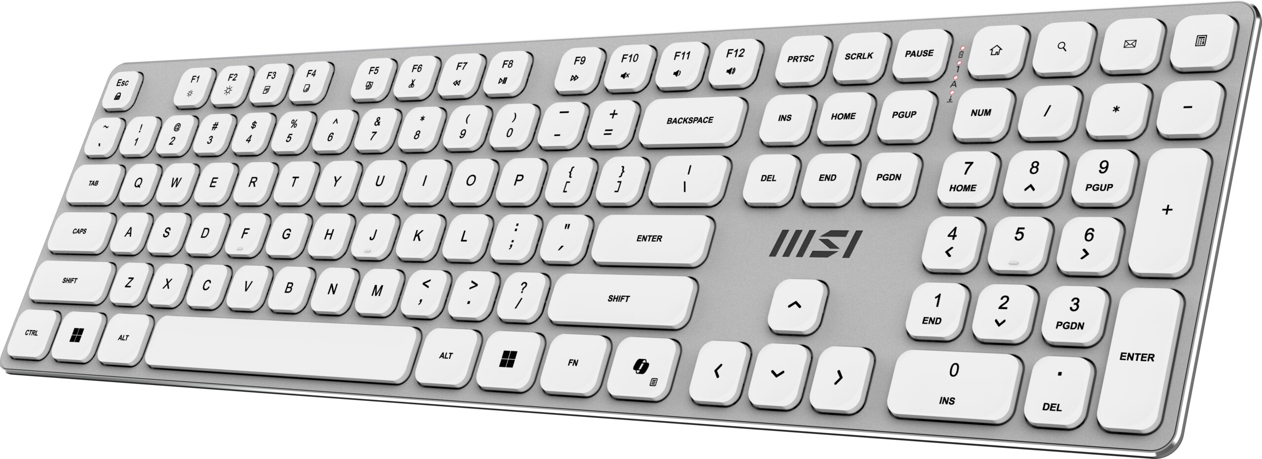 MSI FORGE K210 W COMBO WHITE US toetsenbord Inclusief muis Thuis/Werk USB QWERTY Amerikaans Engels Wit - Afbeelding 4