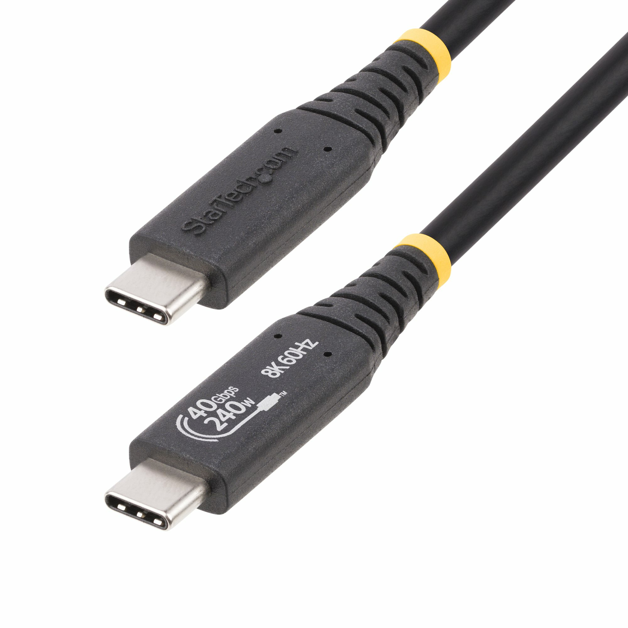 StarTech.com 50cm USB4 Kabel, USB-IF Gecertificeerde USB Type-C Kabel, 40Gbps, 240W Power Delivery PD 3.1 EPR, 8K 120Hz, USB-C Data/Laad Kabel, Compatibel met Thunderbolt/USB 3.2 Poorten