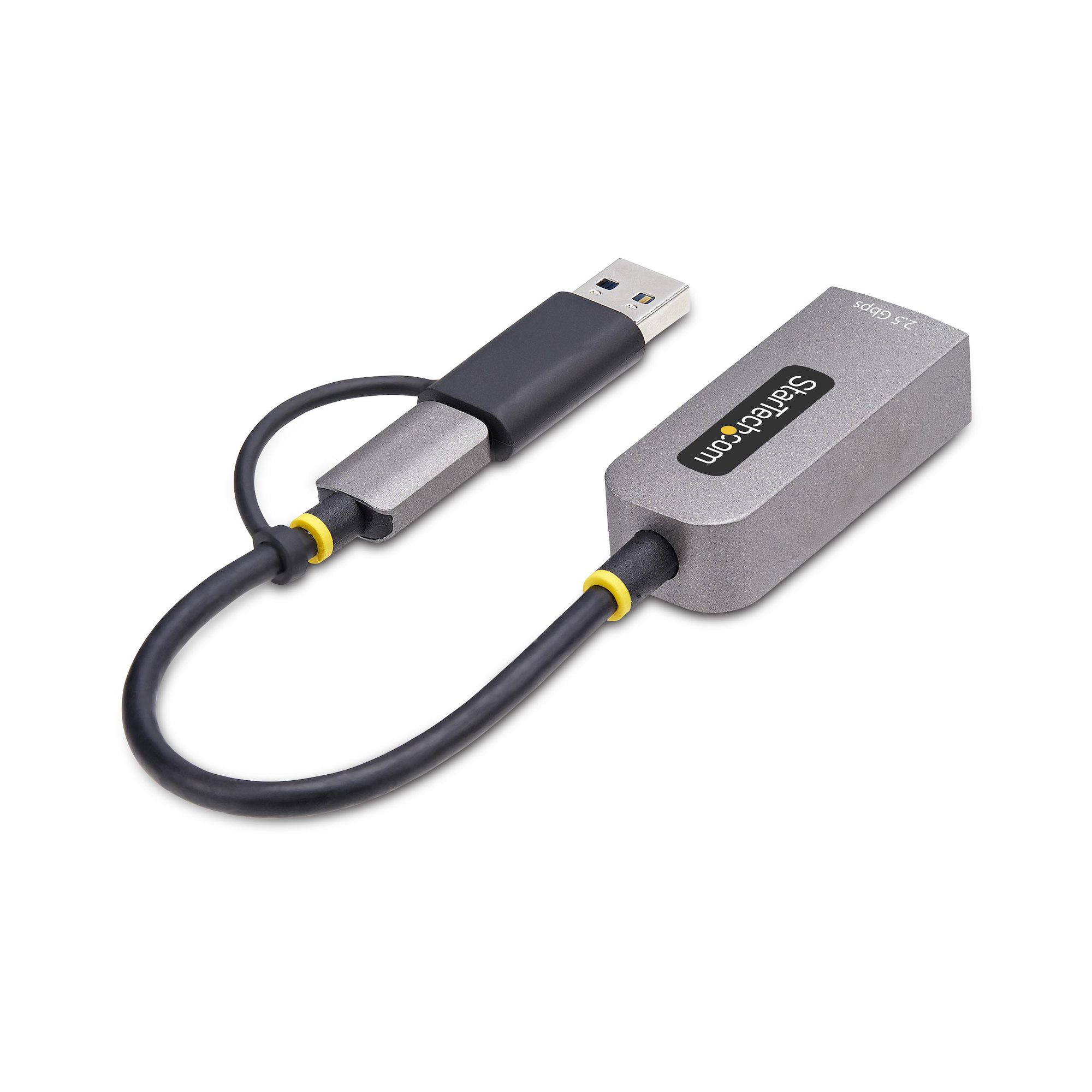 StarTech.com 2.5GbE USB-C naar Ethernet Adapter met USB-A Converter, NBASE-T NIC, USB 3.0 Type-C 2.5/1G Multi Speed Netwerk, Thunderbolt Compatibel, Windows & Mac - Afbeelding 4