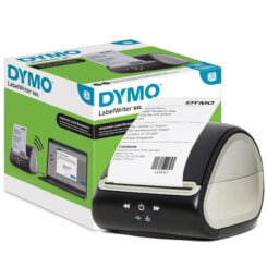 DYMO LabelWriter 5XL Labelprinter | Automatische labelherkenning labelmaker | Drukt extra brede verzendlabels af voor Amazon, DHL en meer | Perfect voor webwinkeliers | Tweepolige EU-stekker