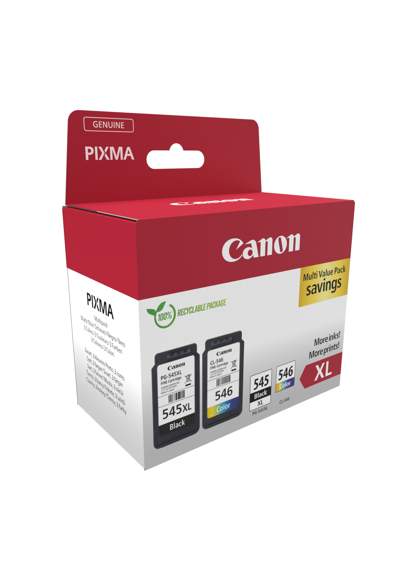 Canon 8286B012 inktcartridge 2 stuk(s) Origineel Hoog (XL) rendement Zwart, Cyaan, Magenta, Geel - Afbeelding 3
