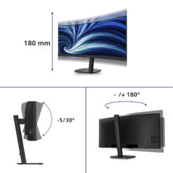 Philips 34B2N3500C/00 computer monitor 86,4 cm (34") 3440 x 1440 Pixels Wide Quad HD LCD Zwart - Afbeelding 4