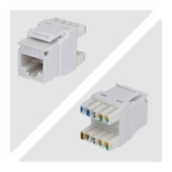 StarTech.com Cat6 Keystone Jack, 24 Stuks, RJ45 Ethernet Keystone Jacks, UTP Cat6 Ethernet Jack voor Wandcontactdoos, 180 Graden, 110 Punch Down, Wit - Afbeelding 4