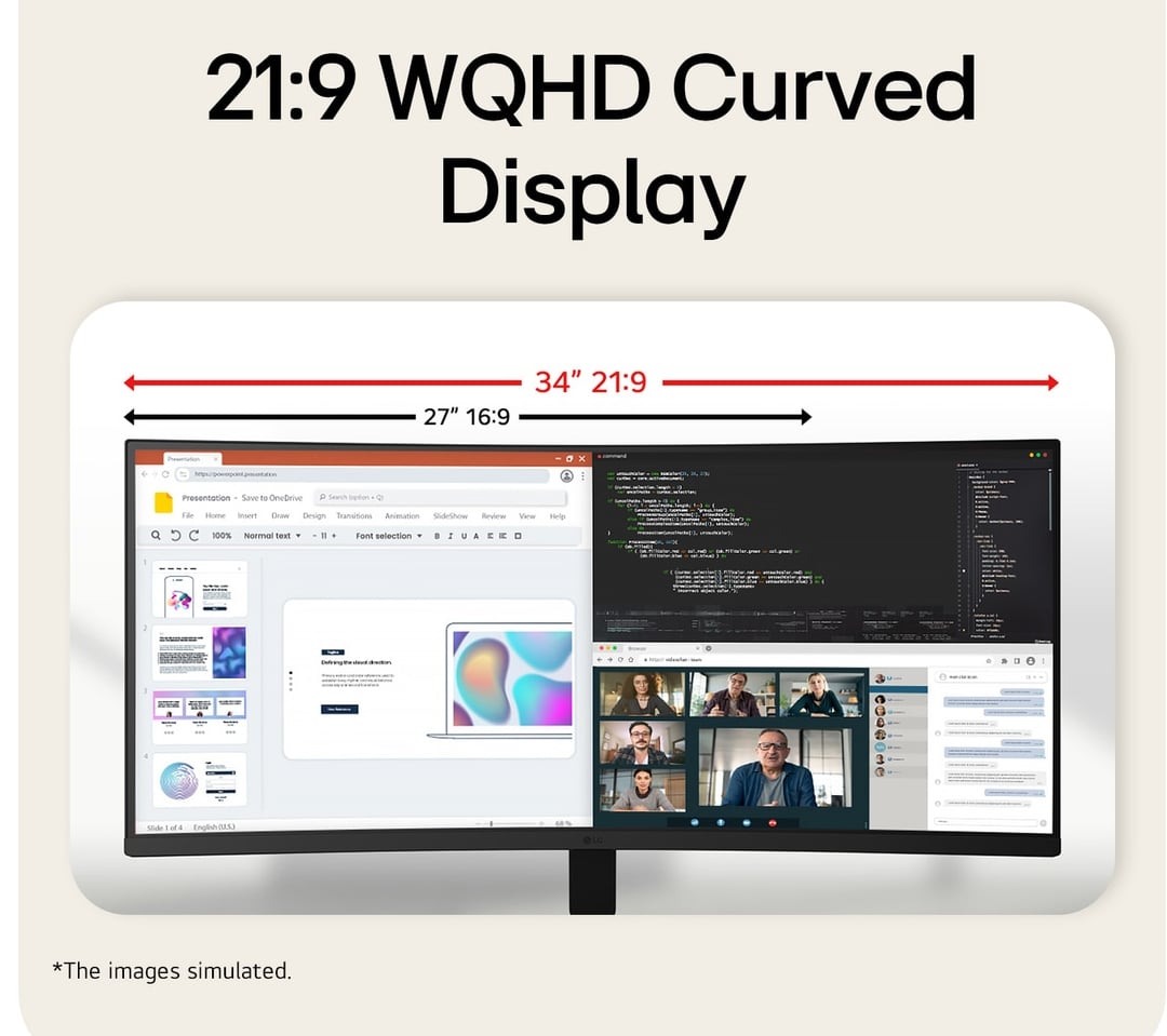 LG 34U601B-B computer monitor 86,4 cm (34") 3440 x 1440 Pixels Dual WQHD LCD Zwart - Afbeelding 6