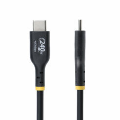 StarTech.com 3m USB-C Laadkabel, Charge & Sync, 240W (5A) PD EPR, USB 2.0, Laptop Type C Laadkabel, USB-IF Gecertificeerd, TPE Mantel - Zwarte USB-C Oplaadkabel - Afbeelding 4