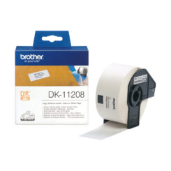 Brother DK-11208 labelprinter-tape Zwart op wit - Afbeelding 2