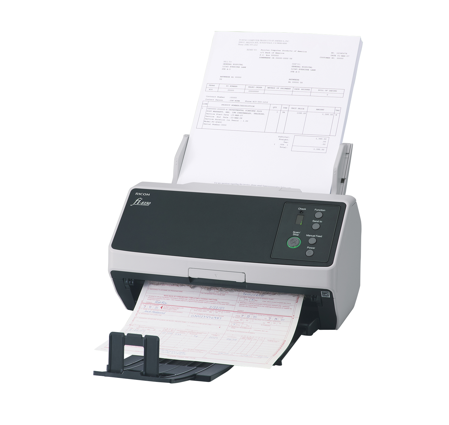 Ricoh FI-8150 ADF-/handmatige invoer scanner 600 x 600 DPI A4 Zwart, Grijs - Afbeelding 6