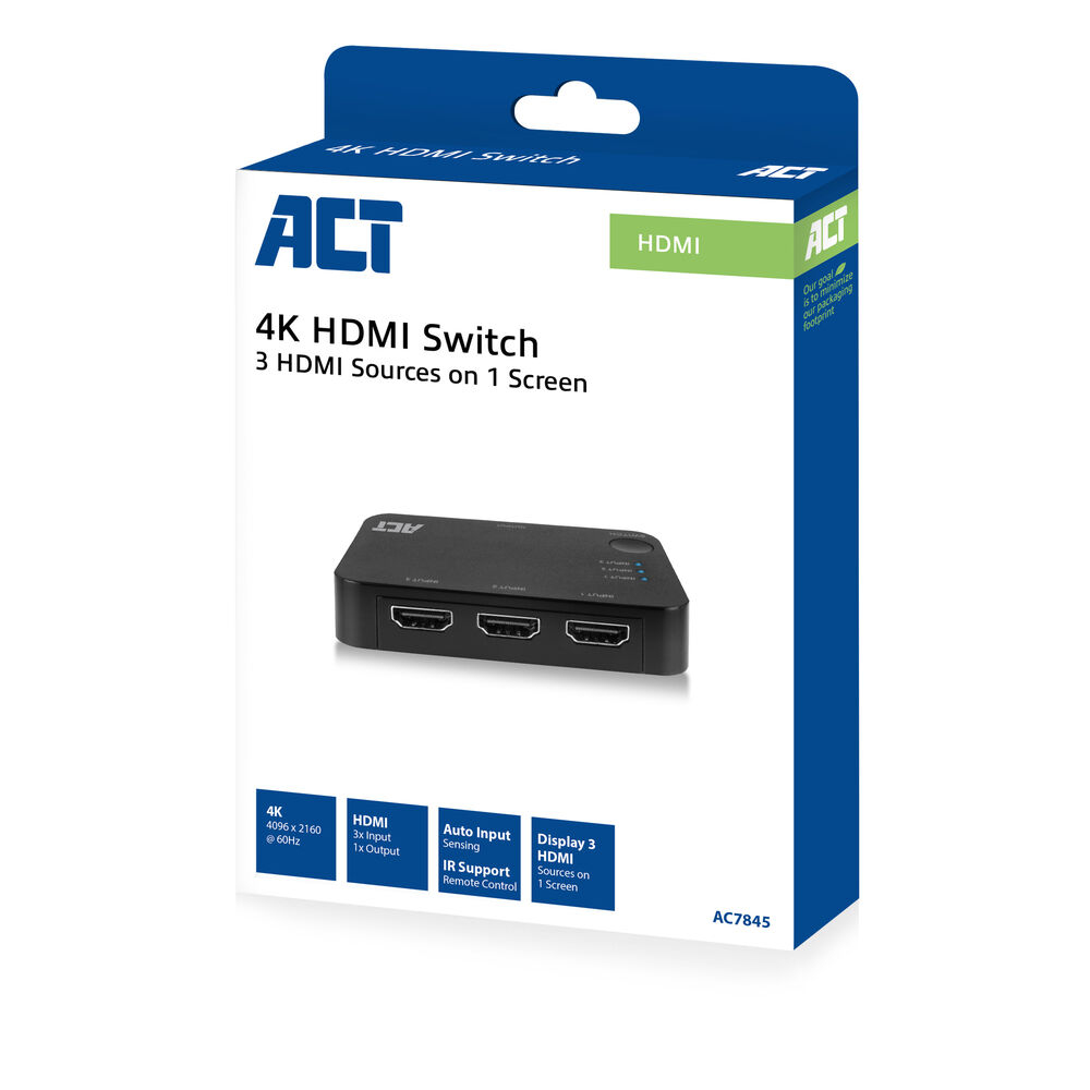 ACT 4K HDMI Switch 3x1 - Afbeelding 3