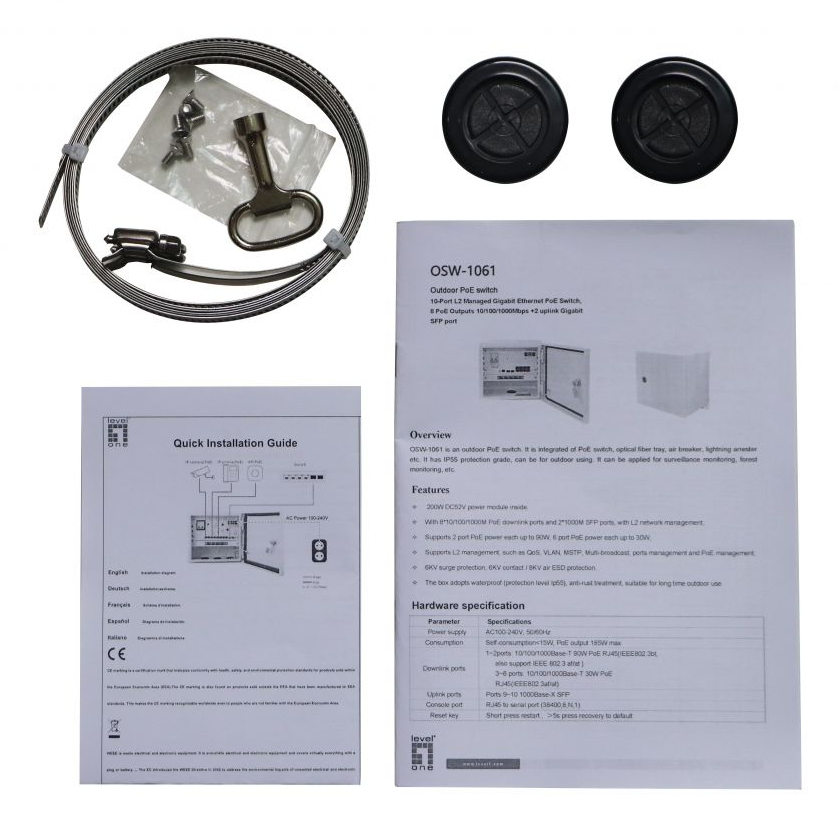 LevelOne OSW-1031 netwerk-switch Unmanaged 2.5G Ethernet (100/1000/2500) Power over Ethernet (PoE) Zwart - Afbeelding 5