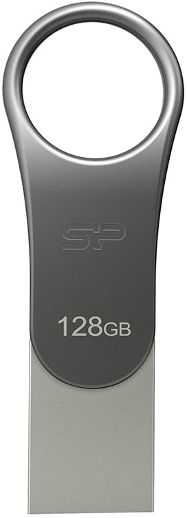 Silicon Power C80 Dual USB Pendrive Mobile 128GB USB-C Grey - Afbeelding 2