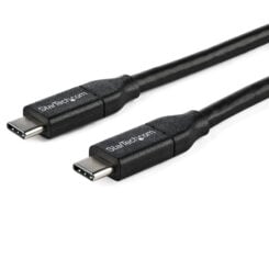 StarTech.com 1m USB-C Laadkabel, Fast Charge & Sync Type C Kabel, 100W (5A) PD, USB 2.0, USB-IF Gecertificeerd - Zwarte USB Oplaadkabel