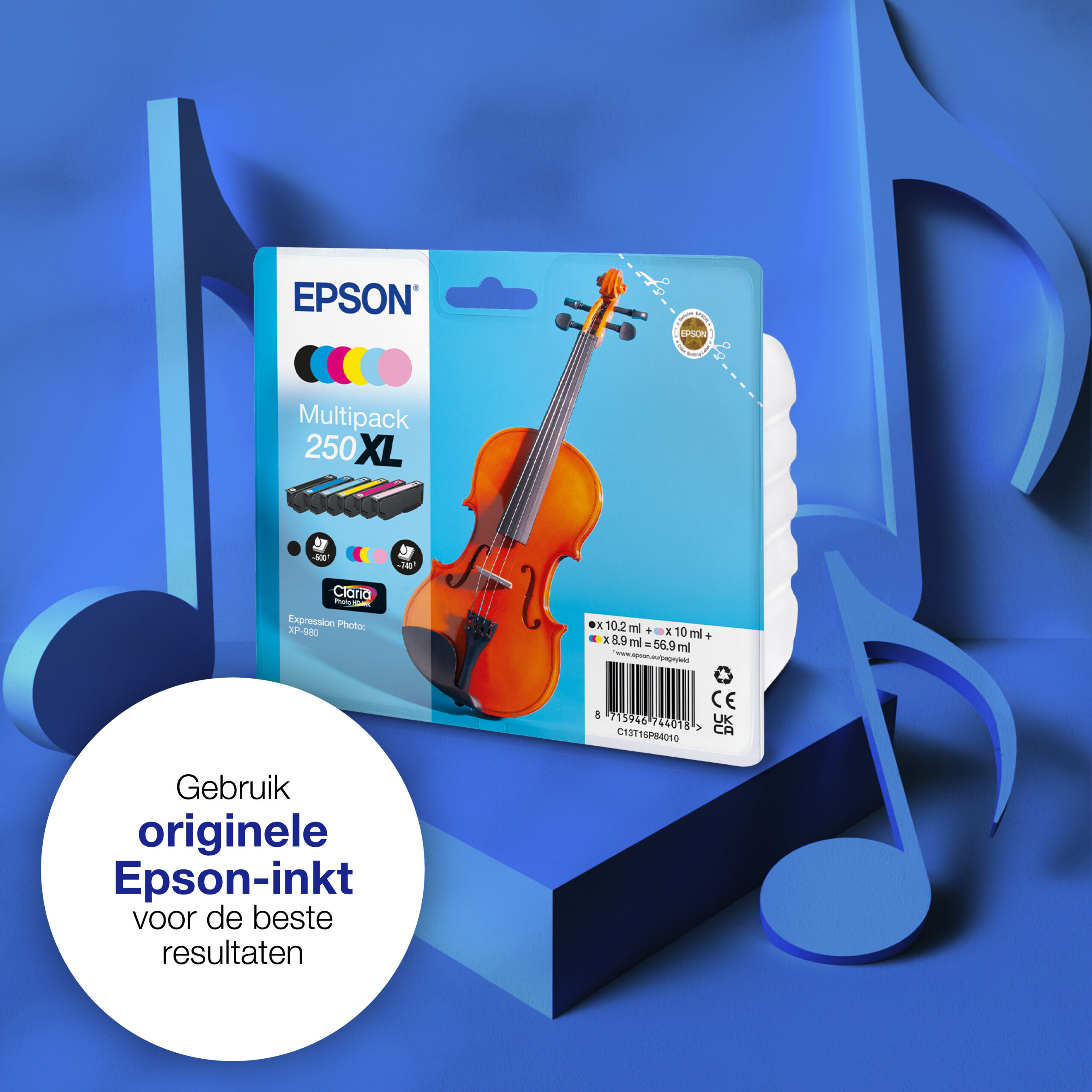 Epson Multipack, 6 kleuren 250XL Viool Claria Photo HD-inkt - Afbeelding 5
