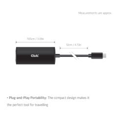CLUB3D USB-C® naar RJ45 10G Ethernet-adapter M/V - Afbeelding 4