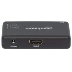 Manhattan HDMI-splitter met 2 poorten, 4K@30 Hz, dupliceert het signaal van 1 HDMI-bron naar 2 schermen (zelfde signaal op beide), netvoeding (kabel van 0,9 m), zwart, 3 jaar garantie - Afbeelding 5