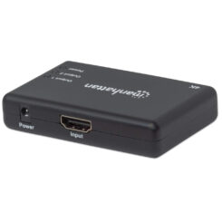 Manhattan HDMI-splitter met 2 poorten, 4K@30 Hz, dupliceert het signaal van 1 HDMI-bron naar 2 schermen (zelfde signaal op beide), netvoeding (kabel van 0,9 m), zwart, 3 jaar garantie - Afbeelding 6