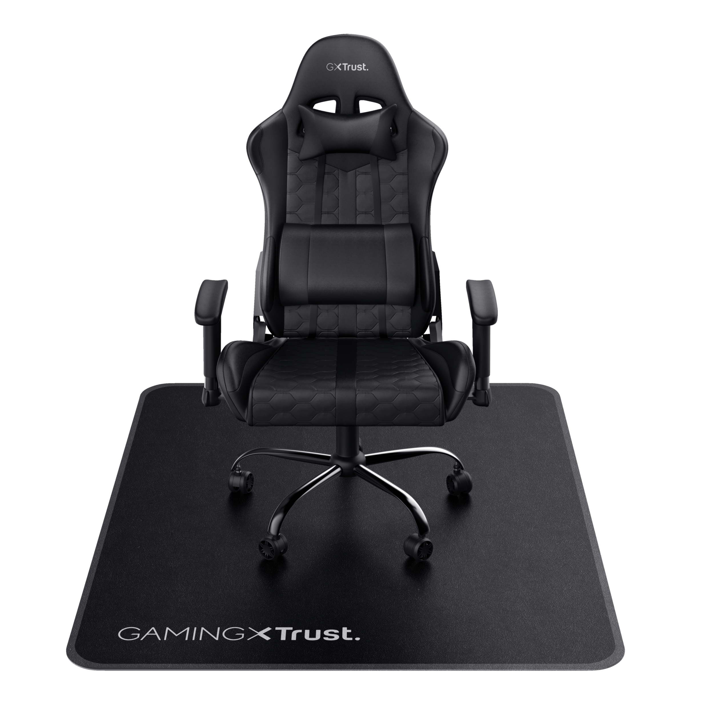 Trust GXT 715 Gaming Vloermat - Vloerbeschermer voor gamingstoel – Slijtvast oppervlak – Zwart - Afbeelding 3