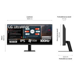 LG 29U511A-B computer monitor 73,7 cm (29") 2560 x 1080 Pixels WFHD LCD Zwart - Afbeelding 4