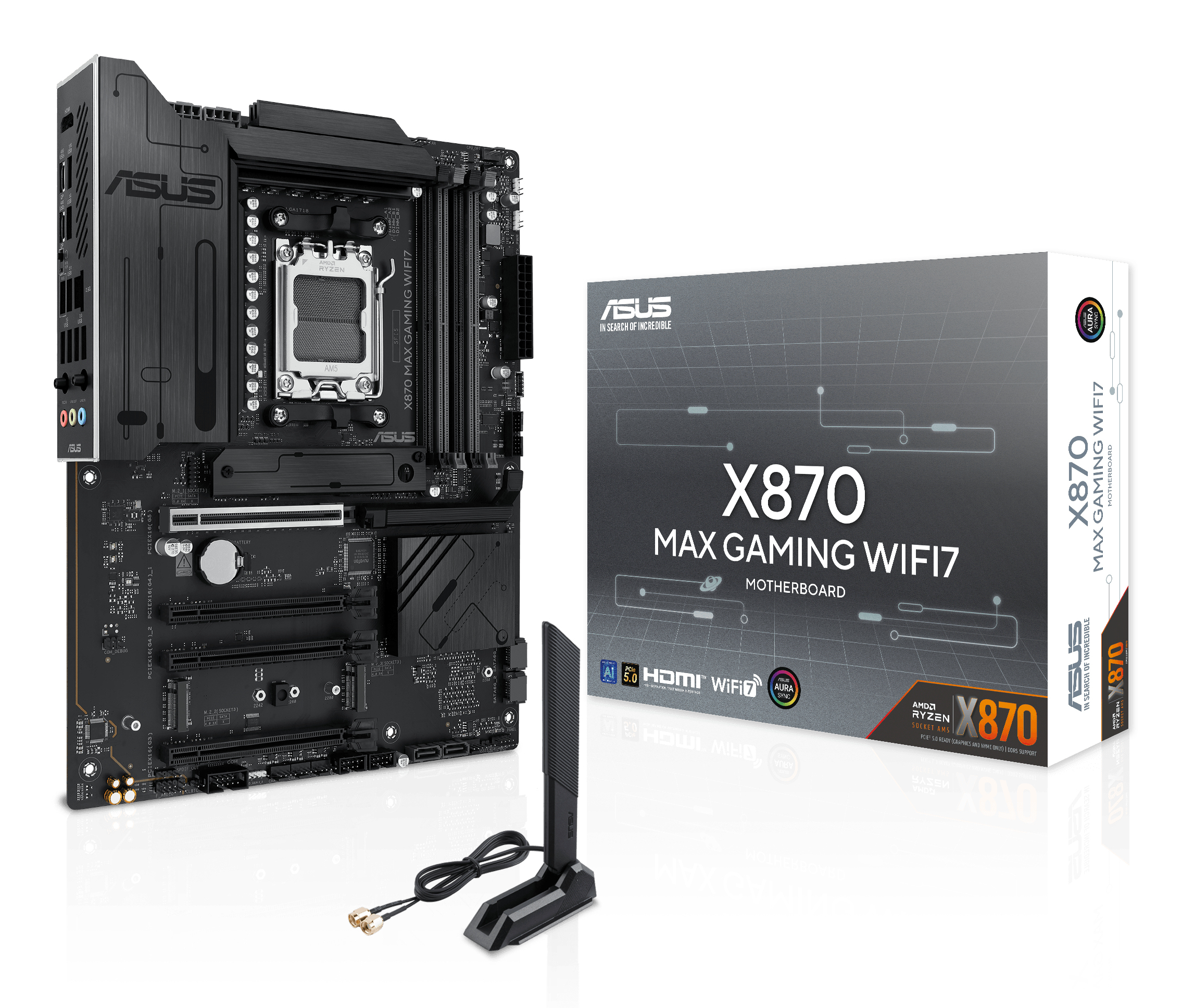 ASUS X870 MAX GAMING WIFI7 AMD X870 Socket AM5 ATX - Afbeelding 2