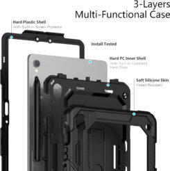 Xccess Survivor All-round Case Samsung Galaxy Tab S9 11/S9 FE 10.9/S10 FE 11/S10 Lite Black (Screenless) - Afbeelding 4