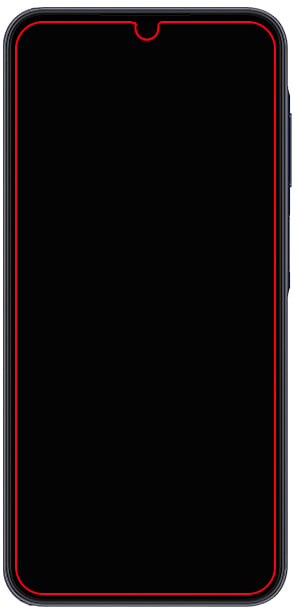 Mobilize Glass Screen Protector - Black Frame - Samsung Galaxy A25 5G