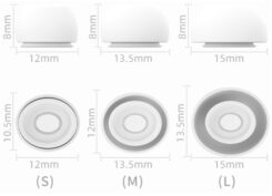 Xccess Silicon Replacement Ear Tips for Airpod Pro 1/2 Size S/M/L (3 Pair) White - Afbeelding 3
