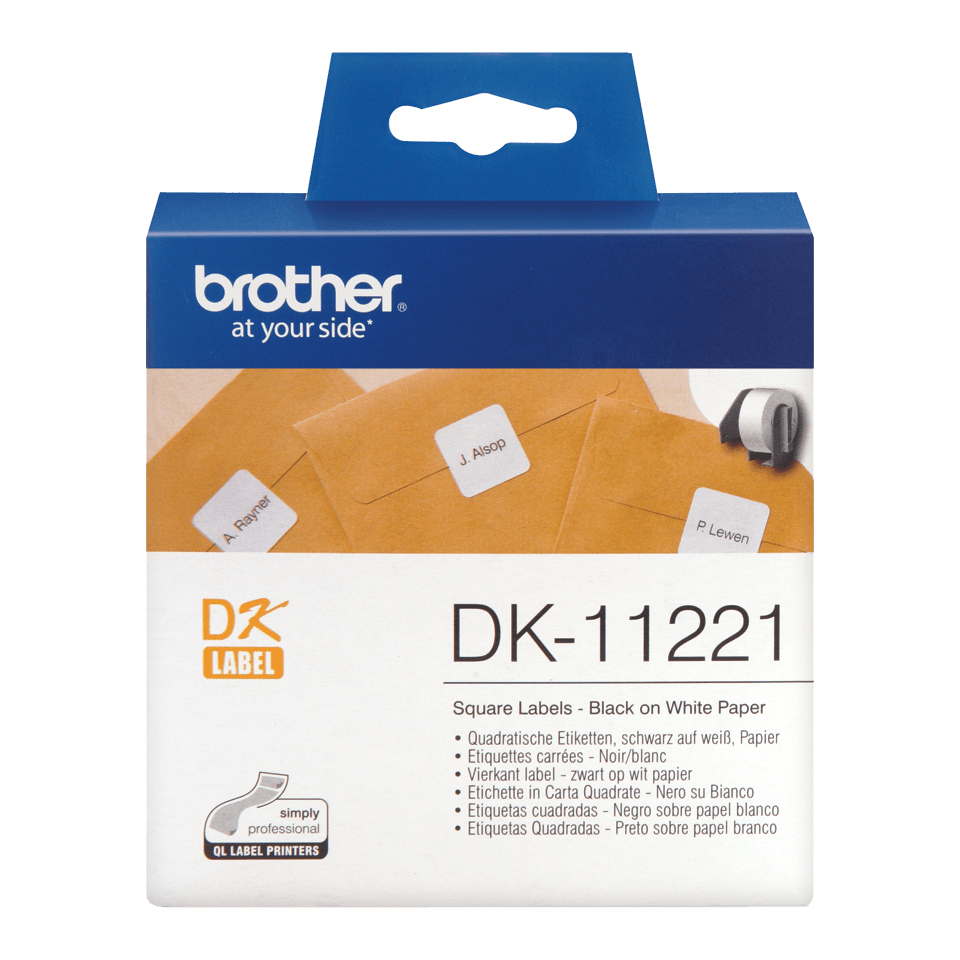 Brother DK-11221 labelprinter-tape Zwart op wit - Afbeelding 4