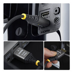 StarTech.com 1m Premium Gecertificeerde High Speed HDMI Kabel, Ultra Flexibele Gevlochten High Flex HDMI Kabel, 4K 60Hz / 1440p 144Hz met HDR10 / ARC, 18Gbps - Afbeelding 3