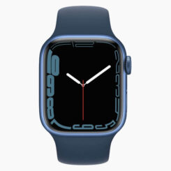 Forza Refurbished Apple Watch Series 7 45 mm Aluminium blauw wifi met blauw sportbandje - Licht gebruikt