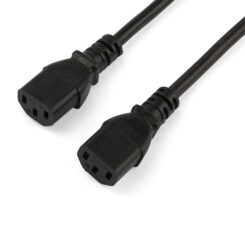 StarTech.com 2m Computer Splitter Stroomkabel, 18AWG, EU Schuko naar 2x C13, 10A 250V, Zwart, AC Vervangkabel, Printer Voedingskabel, PC Power Supply Kabel, TV/Monitor Electriciteitssnoer, UL-Listed - Afbeelding 6