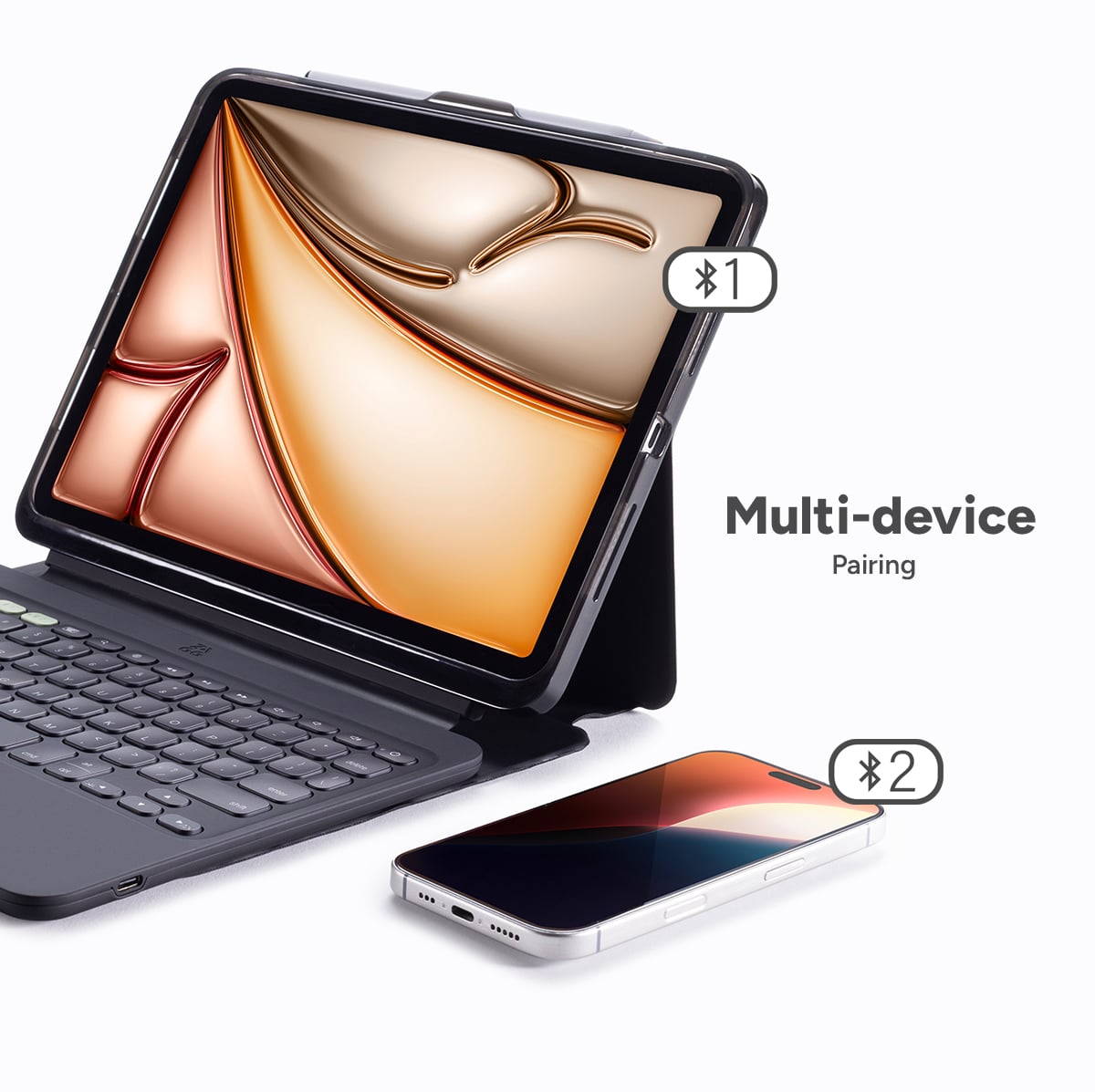 ZAGG Pro Keys 2 Bluetooth Keyboard Case for Apple iPad Air 13 (2024/2025/2026) QWERTY Black - Afbeelding 6