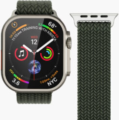 Vonmählen Woven Loop For Apple Watch 40 - 41 - 42mm One Size Silver/Olive - Afbeelding 2