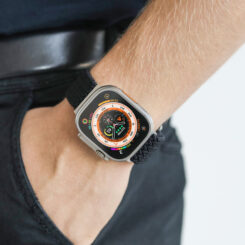 Vonmählen Woven Loop For Apple Watch 44 - 45 - 46 - 49mm One Size Silver/Black - Afbeelding 2