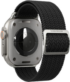 Vonmählen Woven Loop For Apple Watch 44 - 45 - 46 - 49mm One Size Silver/Black - Afbeelding 3